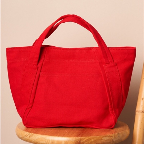 Cherry Red Trendy Summer Tote Bag - Picture 5 of 7